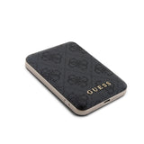Guess Dijital Led Göstergeli PU Deri Magsafe Kablosuz Powerbank 5000mAh 15W Siyah