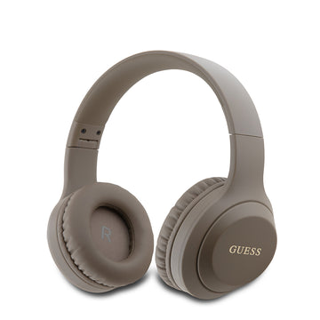 Guess Kulak Üstü Bluetooth Kulaklık Katlanabilir Metal Klasik Logolu Kahverengi
