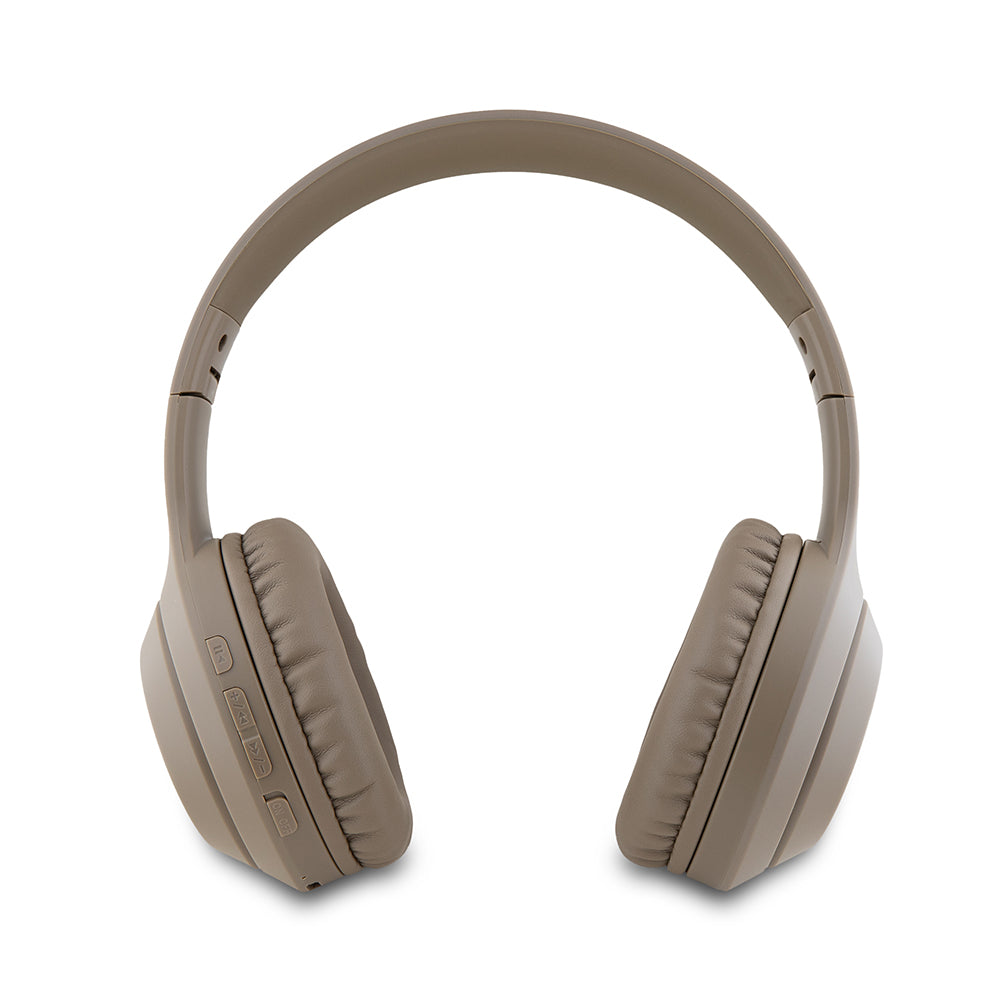 Guess Kulak Üstü Bluetooth Kulaklık Katlanabilir Metal Klasik Logolu Kahverengi