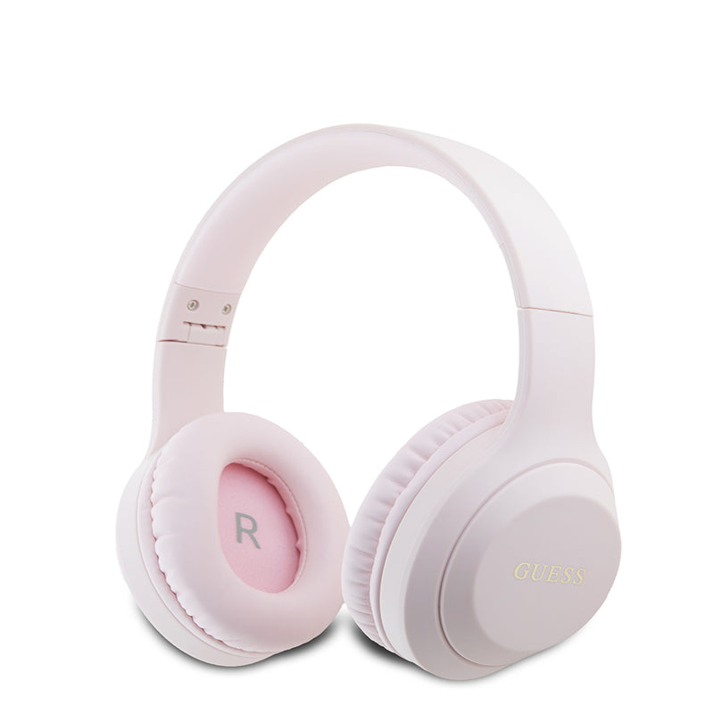 Guess Kulak Üstü Bluetooth Kulaklık Katlanabilir Metal Klasik Logolu Pembe