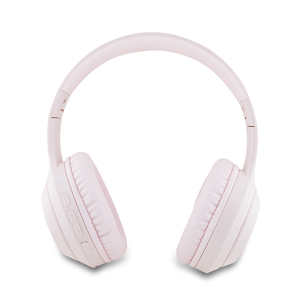 Guess Kulak Üstü Bluetooth Kulaklık Katlanabilir Metal Klasik Logolu Pembe