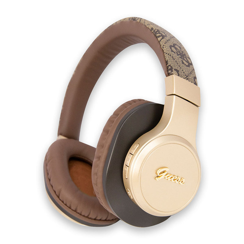 Guess Kulak Üstü Bluetooth Kulaklık Script Gold Serisi Kahverengi