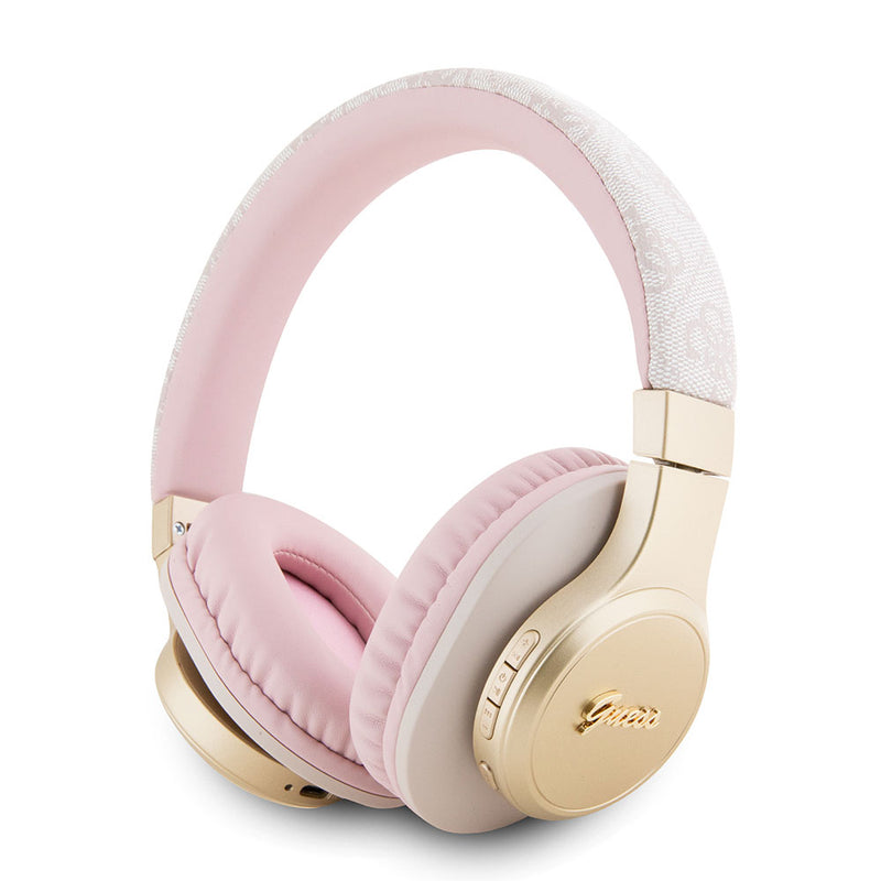 Guess Kulak Üstü Bluetooth Kulaklık Script Gold Serisi Pembe