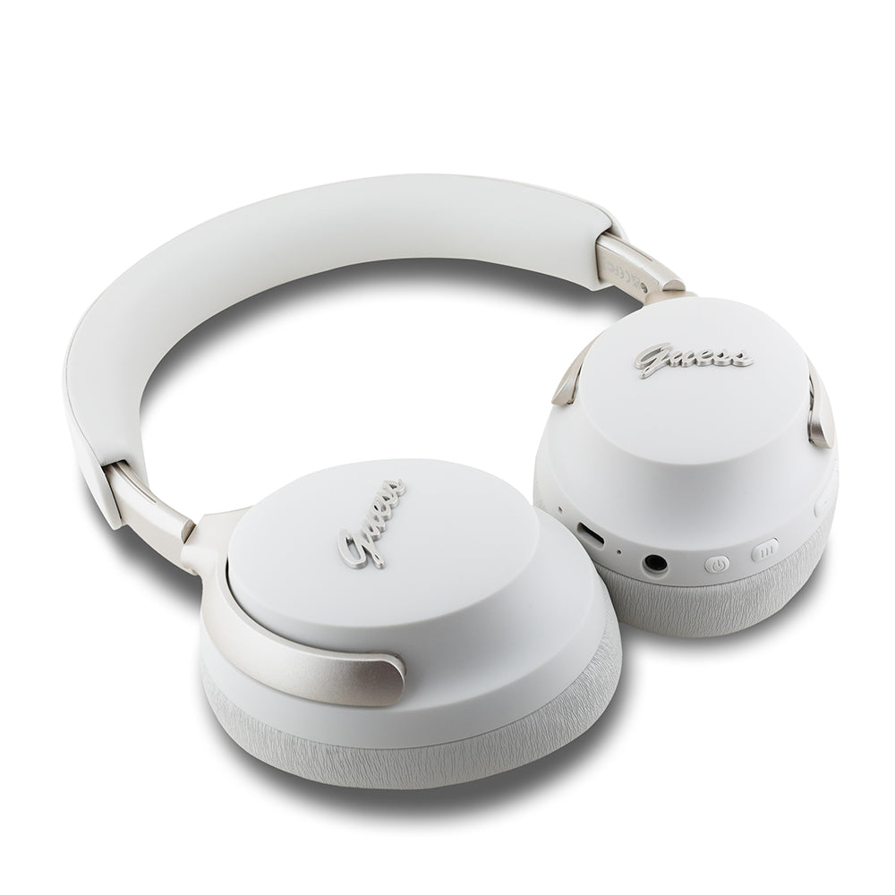 Guess Script Serisi ANC/ENC Özellikli Kulak Üstü Bluetooth Kulaklık v5.4 Beyaz