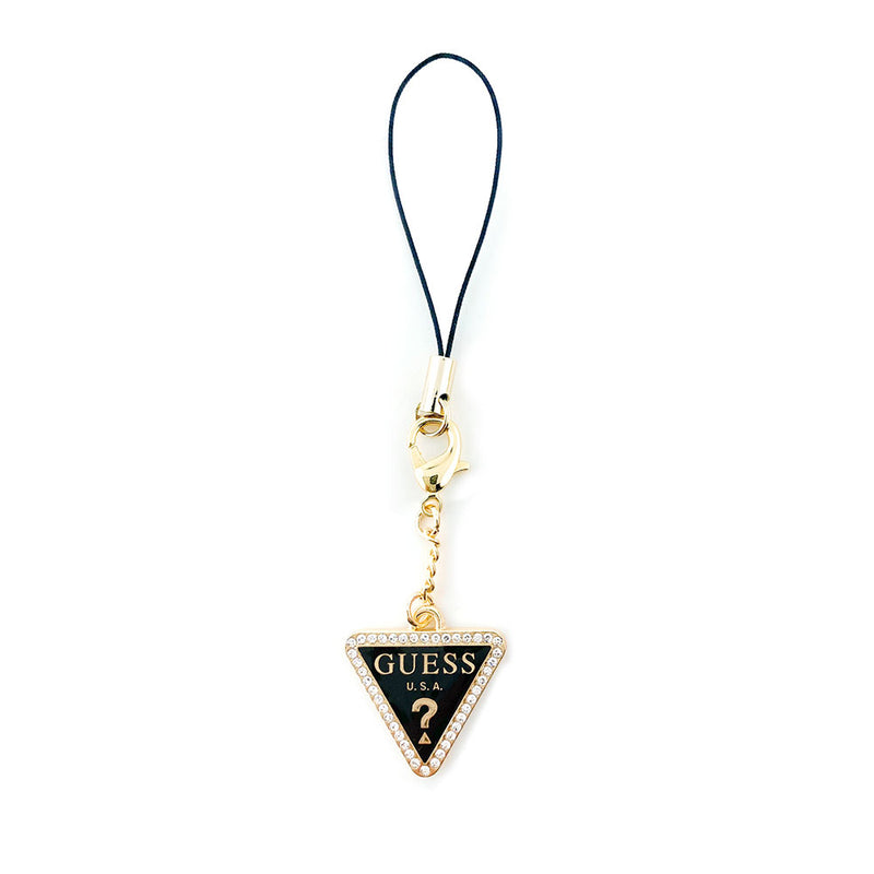 Guess Taşlı Üçgen Logolu Telefon Taşıma Askı İpi Gold