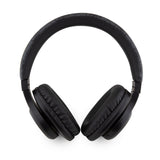 Guess Tone On Tone Kulak Üstü Bluetooth Kulaklık PU 4G Desenli Metal Yazı Logolu Siyah