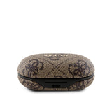 Guess TWS Kulak İçi Bluetooth Kulaklık Klasik Metal Yazı Logolu Kahverengi