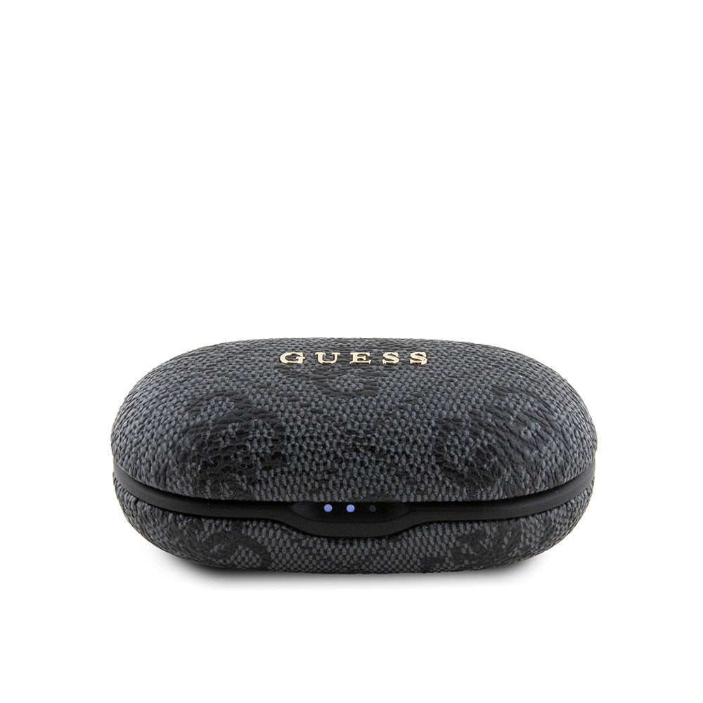 Guess TWS Kulak İçi Bluetooth Kulaklık Klasik Metal Yazı Logolu Siyah