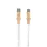 Guess Type-C To Lightning PD Şarj Kablosu Hızlı Şarj Özellikli Aydınlatmalı Kablo Ucu 3A 1.5m Gold