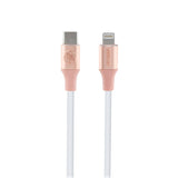 Guess Type-C To Lightning PD Şarj Kablosu Hızlı Şarj Özellikli Aydınlatmalı Kablo Ucu 3A 1.5m Pembe