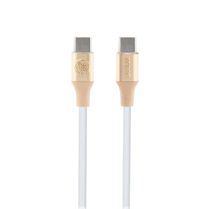 Guess Type-C to Type-C PD Şarj Kablosu Aydınlatmalı Kablo Ucu Hızlı Şarj Özellikli 3A 1.5m Gold