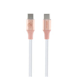 Guess Type-C to Type-C PD Şarj Kablosu Aydınlatmalı Kablo Ucu Hızlı Şarj Özellikli 3A 1.5m Pembe