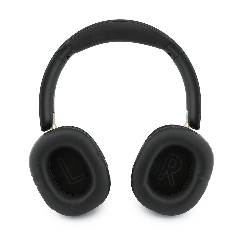 Guess Metal Script Logolu Kulak Üstü Kulaklık ve Speaker Hoparlör 2in1 Bundle Set Siyah