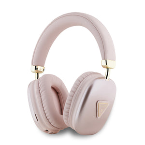 Guess Metal Üçgen Logolu Kulak Üstü Bluetooth Kulaklık Pembe