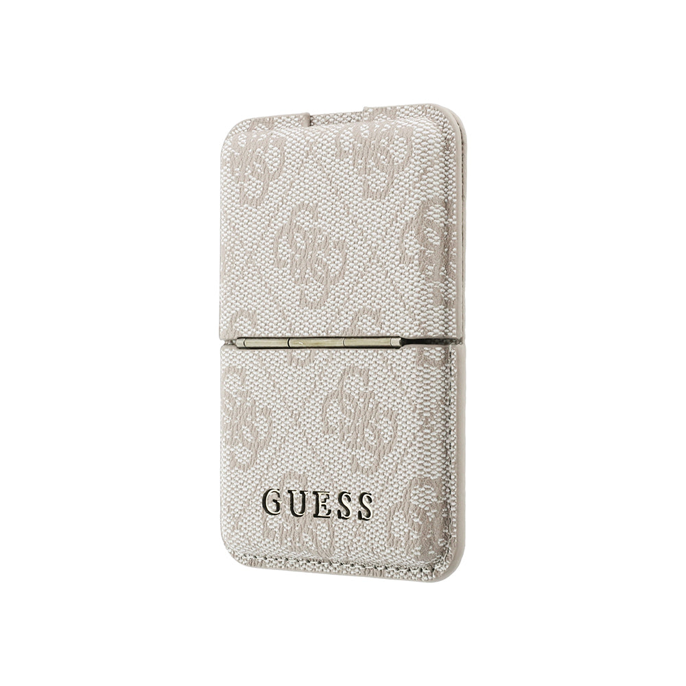 Guess PU Kartlık 4G Desenli Yazı Logolu Pop-up Manyetik Standlı Pembe