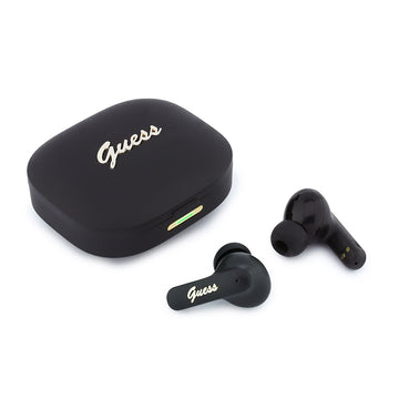 Guess Script Metal Yazı Logolu TWS Kulak İçi Bluetooth Kulaklık Siyah