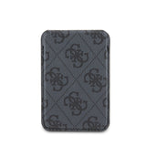 Guess Standlı Magnetik Kartlık 4G Desenli Metal Script Logolu Tasarım Siyah