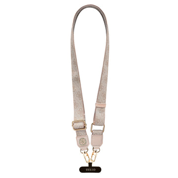 Guess Taşlı 4G Metal Logolu Çapraz Vücut Telefon Askı Kayışı 150cm Pembe