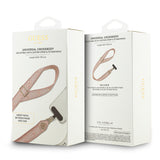 Guess Taşlı 4G Metal Logolu Çapraz Vücut Telefon Askı Kayışı 150cm Pembe