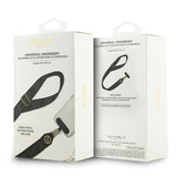 Guess Taşlı 4G Metal Logolu Çapraz Vücut Telefon Askı Kayışı 150cm Siyah