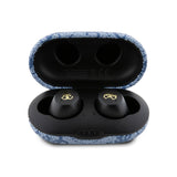 Guess TWS Kulak İçi Bluetooth Kulaklık Klasik Metal Yazı Logolu Mavi