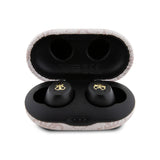Guess TWS Kulak İçi Bluetooth Kulaklık Klasik Metal Yazı Logolu Pembe