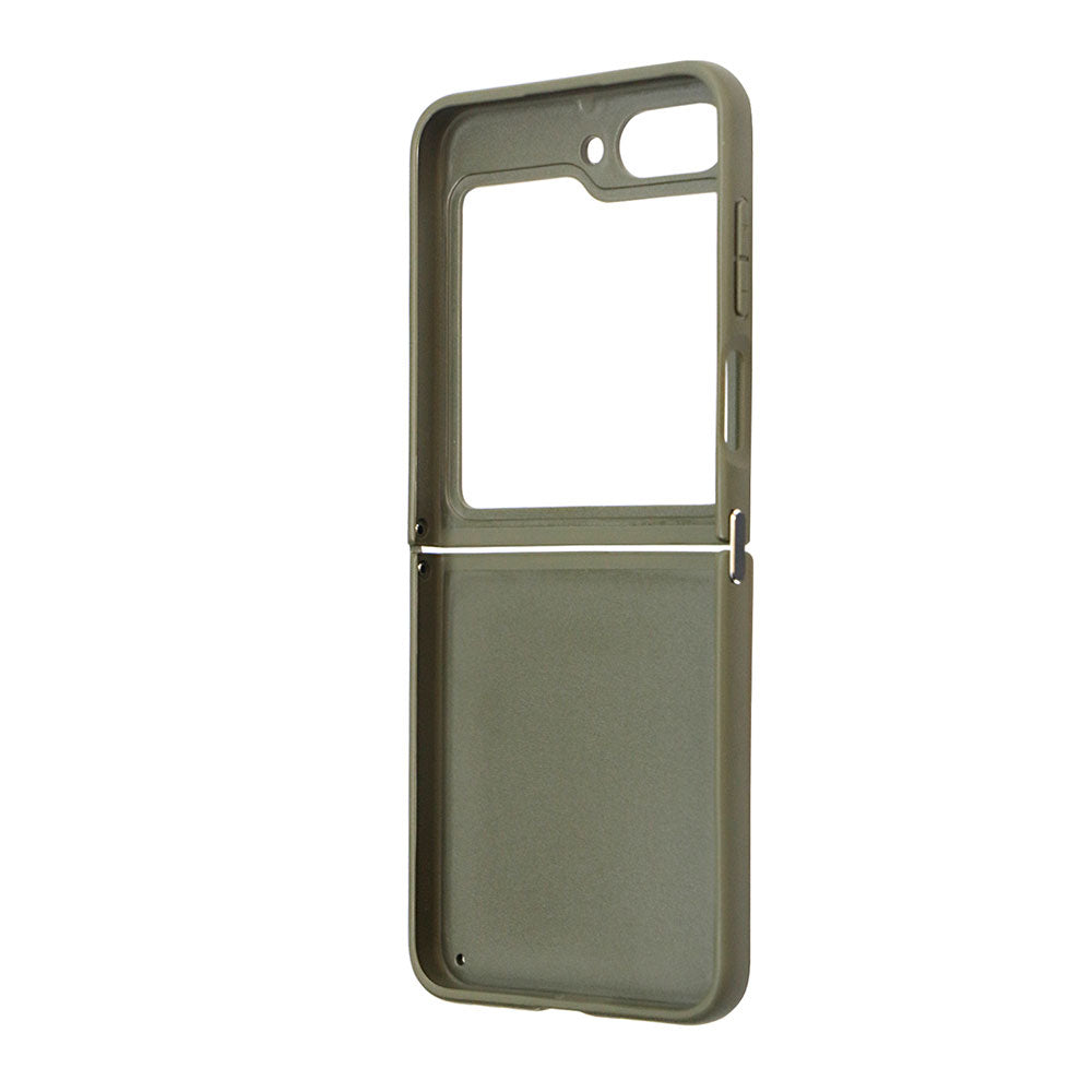 Galaxy Z Flip 5 Kılıf Guess Yazı Logolu Glitter Flakes Kapak Haki