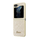 Galaxy Z Flip 5 Kılıf Guess Yazı Logolu Glitter Script Kapak Gold