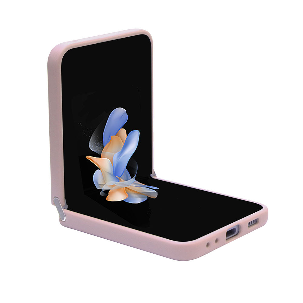 Galaxy Z Flip 5 Kılıf Guess Yazı Logolu Glitter Script Kapak Pembe