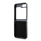 Galaxy Z Flip 6 Kılıf Guess Deri 4G Metal Logolu Kapak Pembe