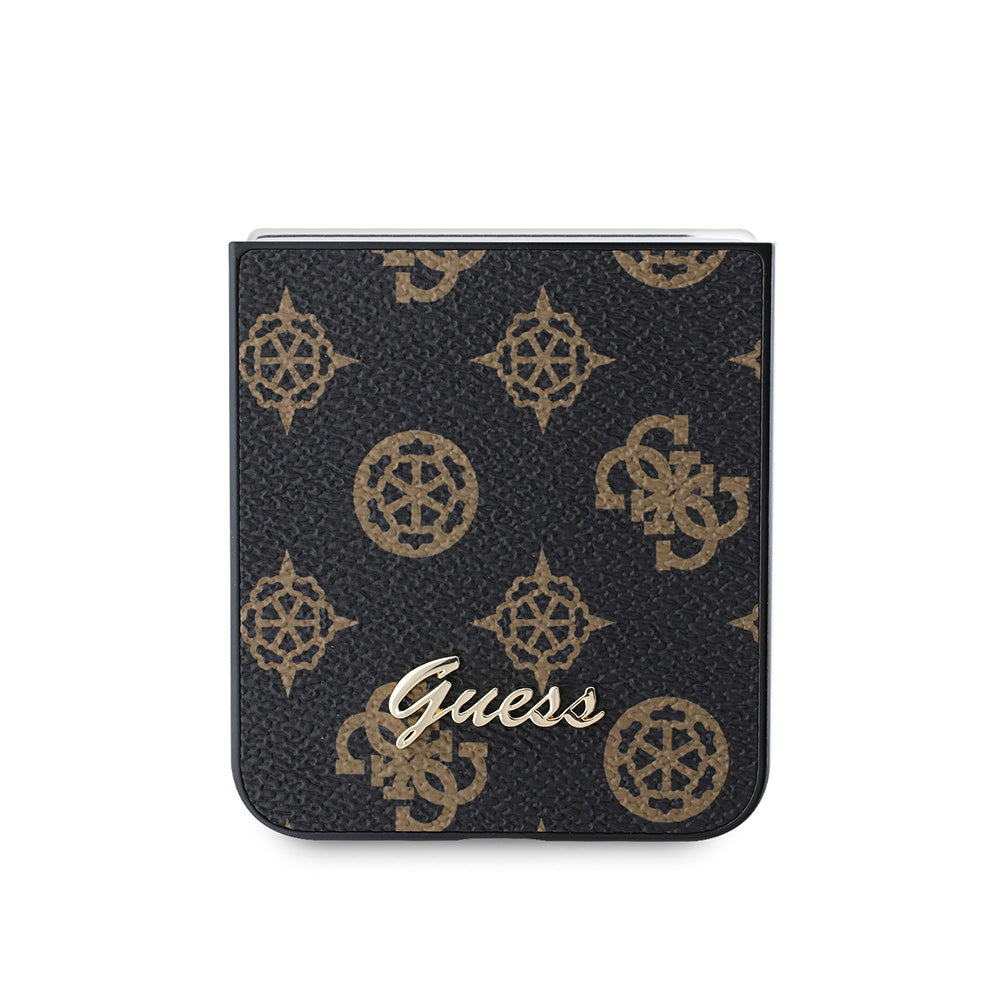 Galaxy Z Flip 6 Kılıf Guess Peony Script Kapak Siyah