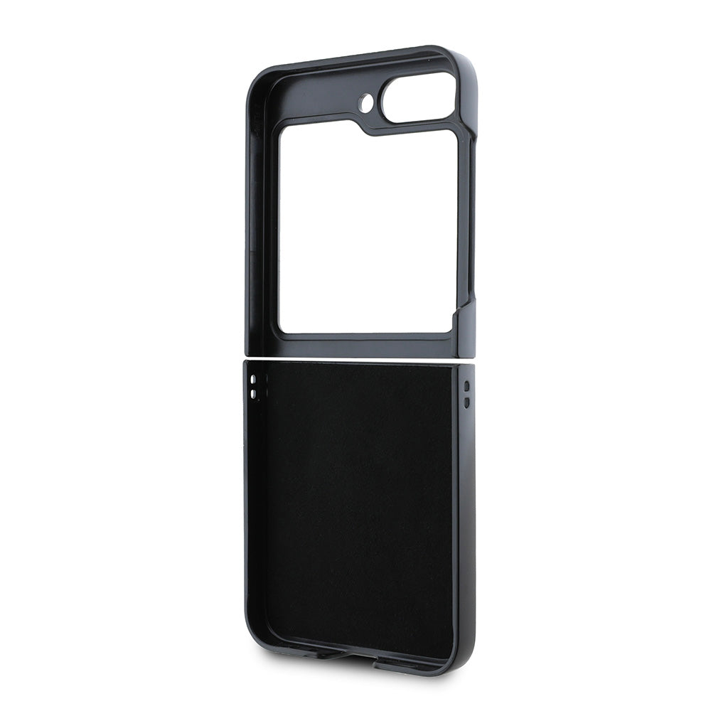 Galaxy Z Flip 6 Kılıf Guess Yazı Logolu Glitter Script Kapak Siyah