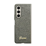 Galaxy Z Fold 5 Kılıf Guess Yazı Logolu Glitter Flakes Kapak Haki