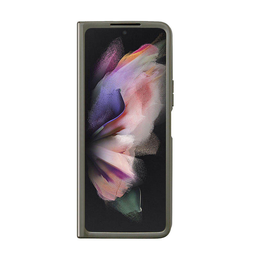 Galaxy Z Fold 5 Kılıf Guess Yazı Logolu Glitter Flakes Kapak Haki