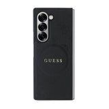 Galaxy Z Fold 6 Kılıf Guess Magsafe Uyumlu Saffiano Metal Logolu Kapak Siyah