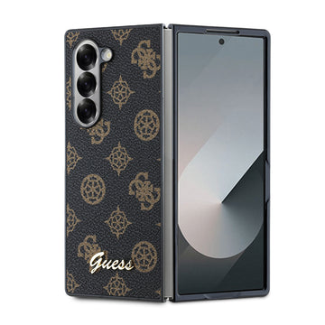 Galaxy Z Fold 6 Kılıf Guess Peony Script Kapak Siyah