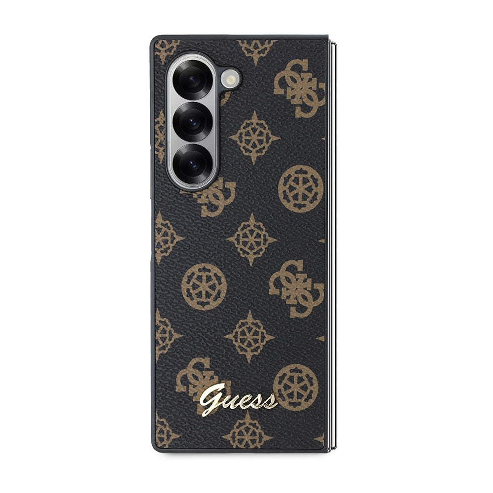 Galaxy Z Fold 6 Kılıf Guess Peony Script Kapak Siyah