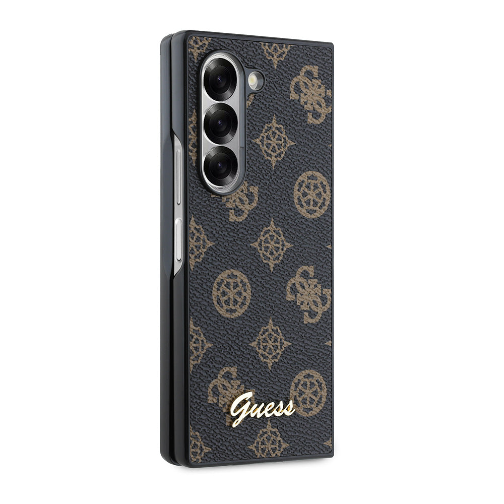 Galaxy Z Fold 6 Kılıf Guess Peony Script Kapak Siyah