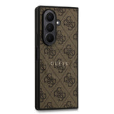 Galaxy Z Fold 7 Kılıf Guess M-safe Uyumlu 4G Desen Yazı Logolu Kapak Kahverengi