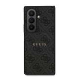 Galaxy Z Fold 7 Kılıf Guess M-safe Uyumlu 4G Desen Yazı Logolu Kapak Siyah